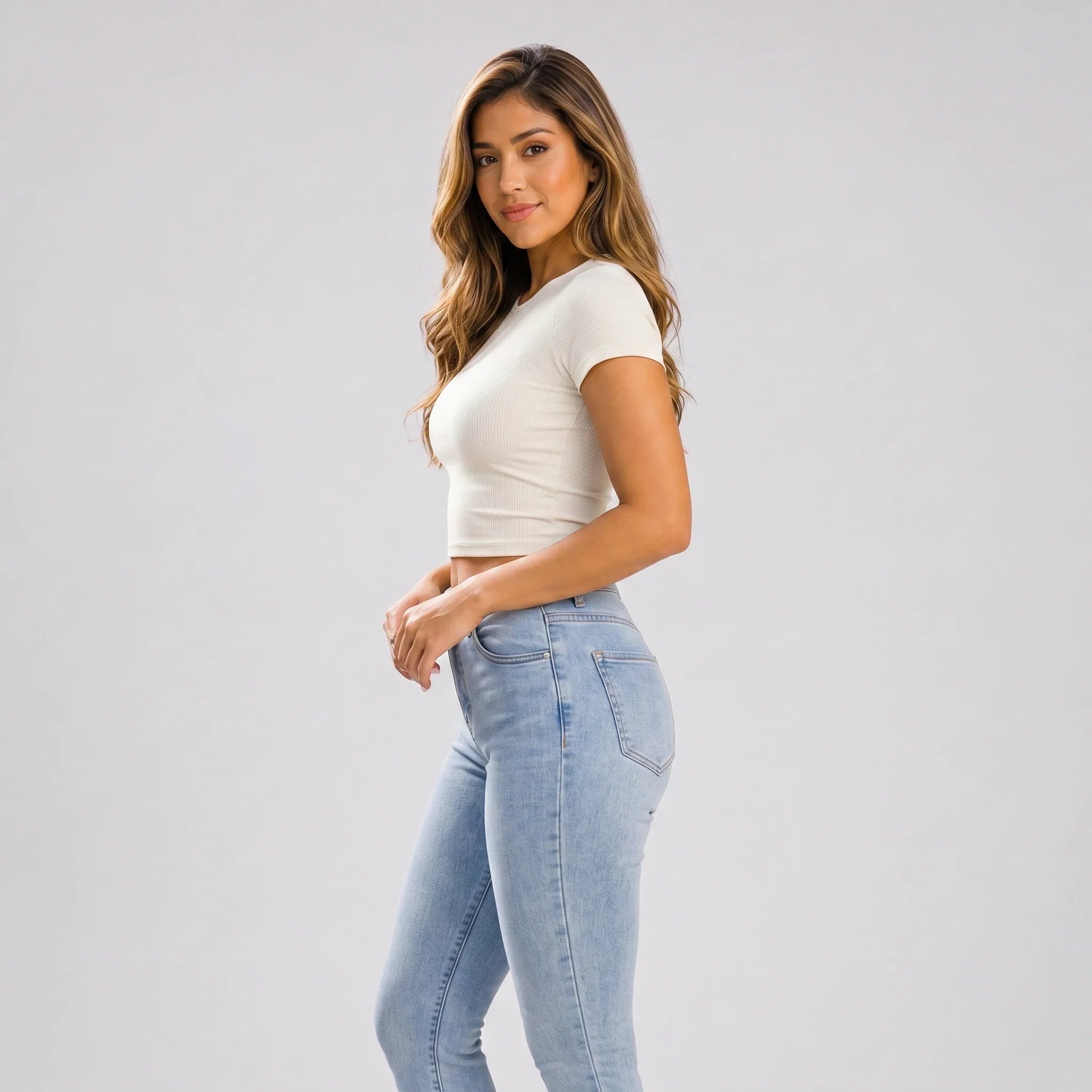 Ribbed Cropped Tee WHD0606317-JYTD001