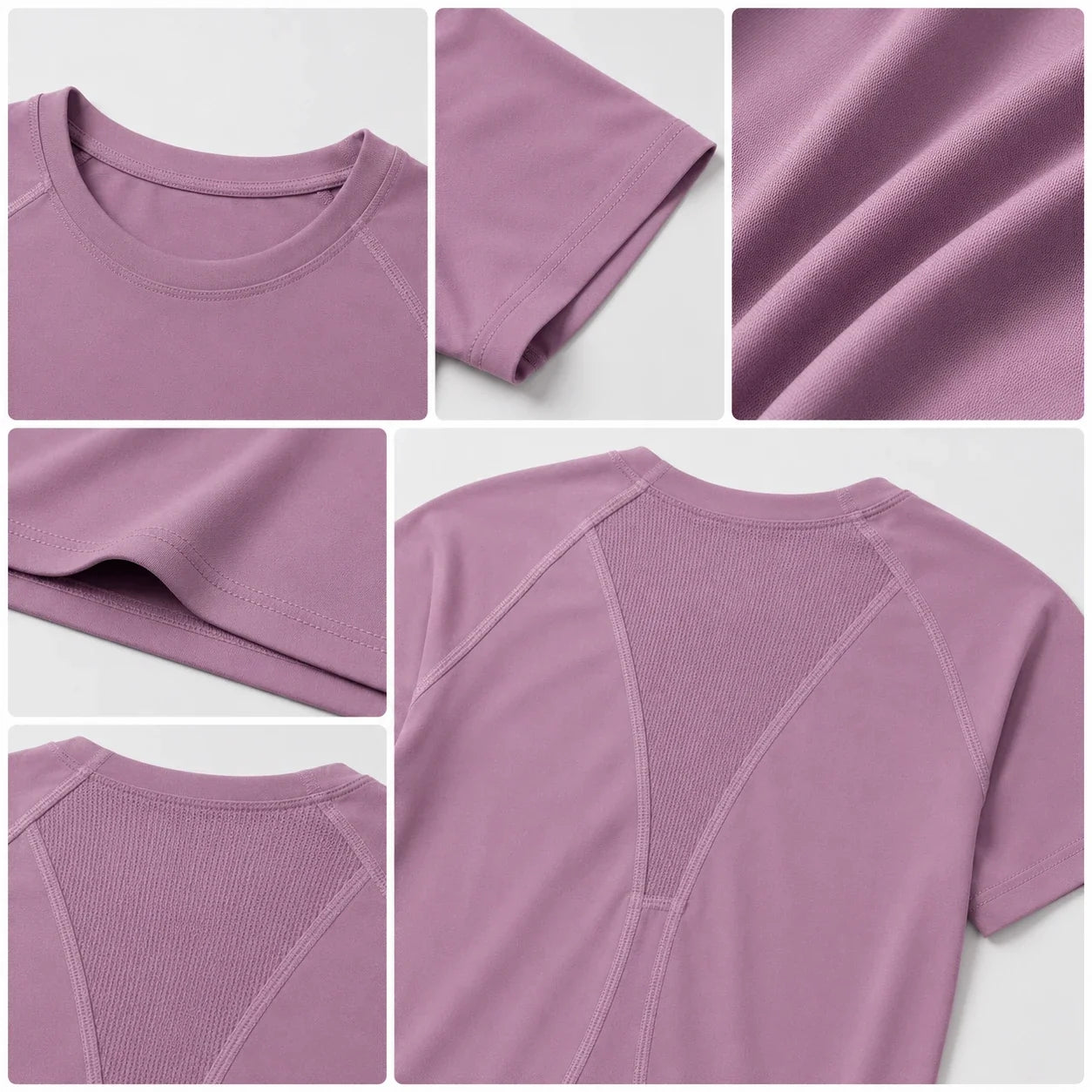 Mauve Fitted Active Tee WHD0606322-JYMD027
