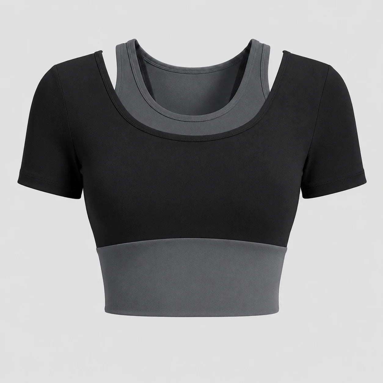 Colorblock Layered Activewear Set WHD0606323-JYMD035