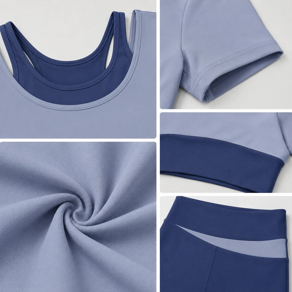 Colorblock Layered Activewear Set WHD0606323-JYMD035