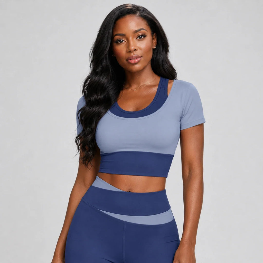 Colorblock Layered Activewear Set WHD0606323-JYMD035