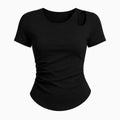Asymmetric Cutout Ruched Top WHD0606325-JYMD105