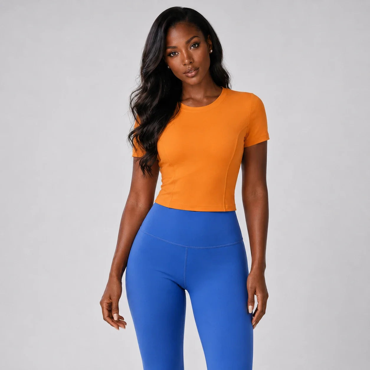 Ruched Back Crop Tee WHD0606326-JYMD112