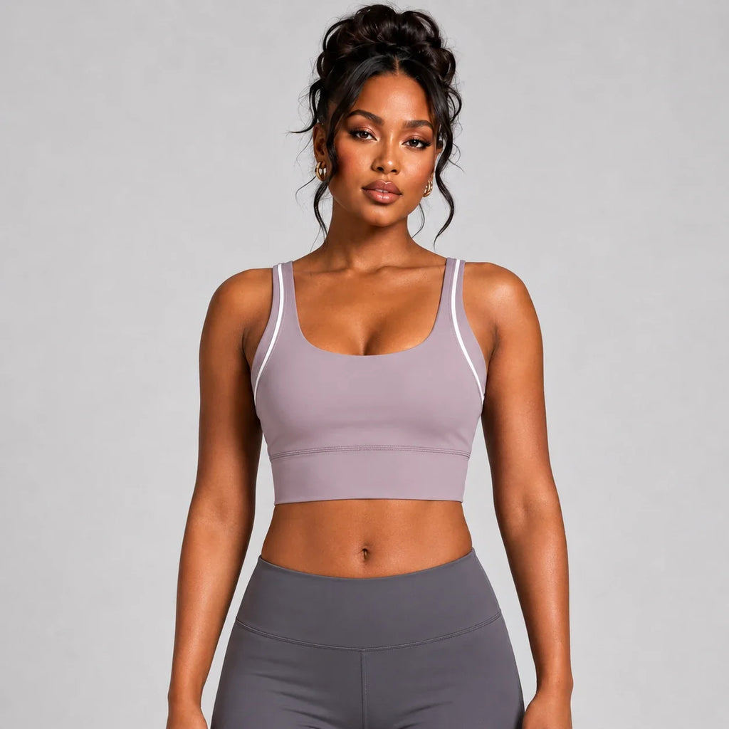 Contrast Trim Sports Bra WHD0606329-JYJN002