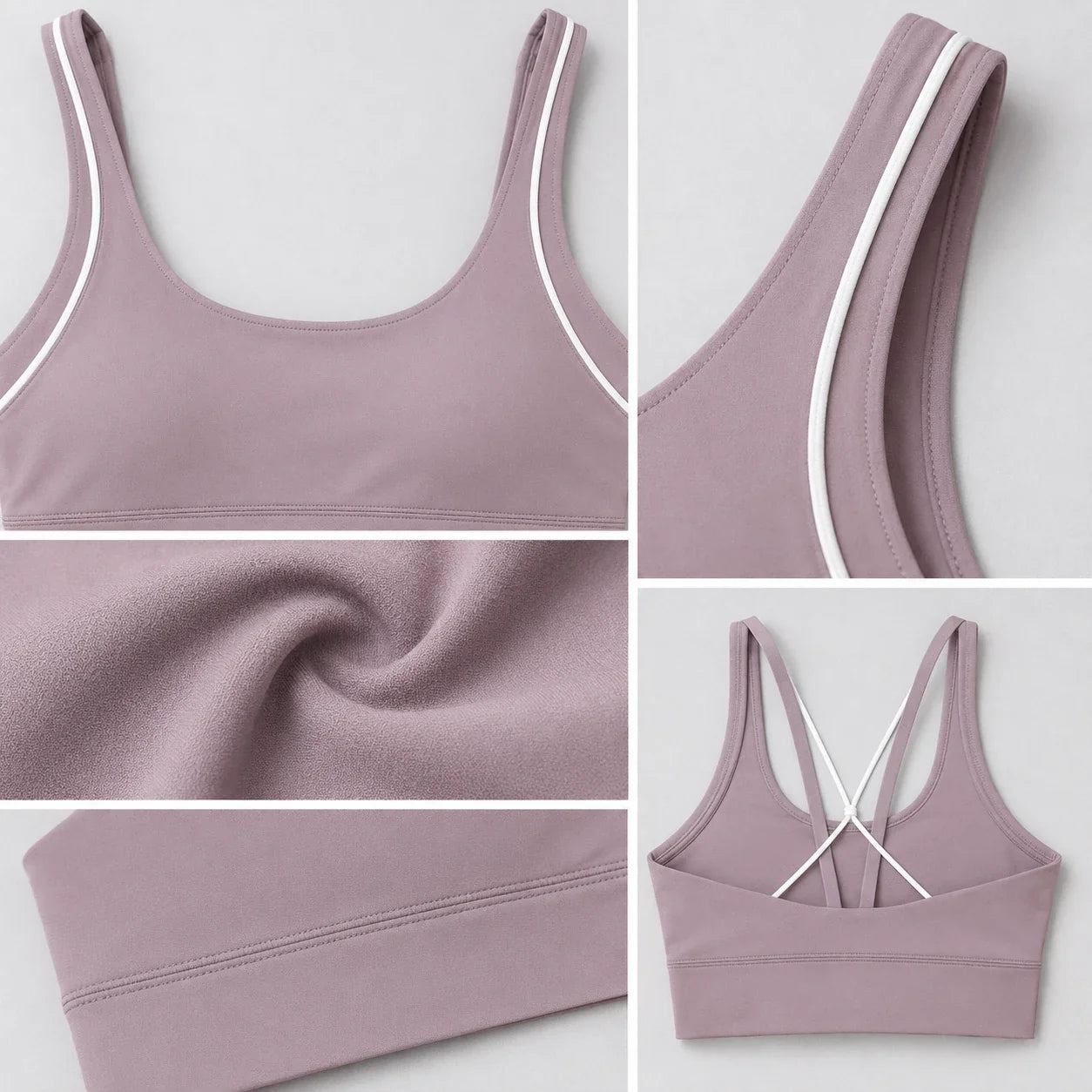 Contrast Trim Sports Bra WHD0606329-JYJN002