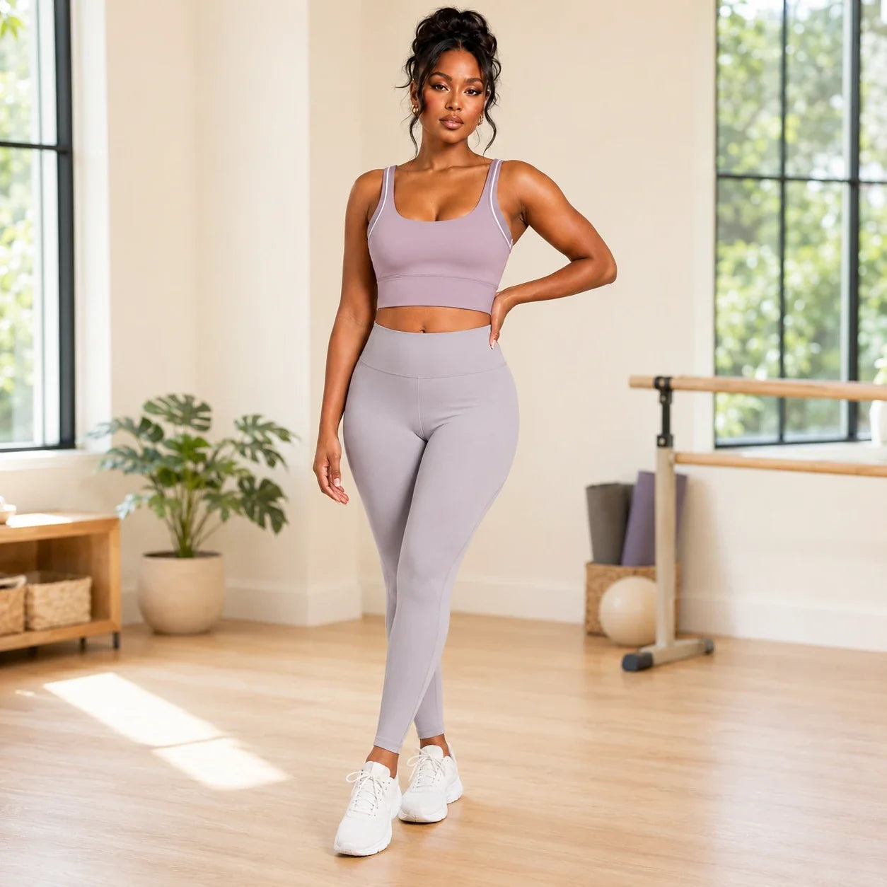 Contrast Trim Sports Bra WHD0606329-JYJN002