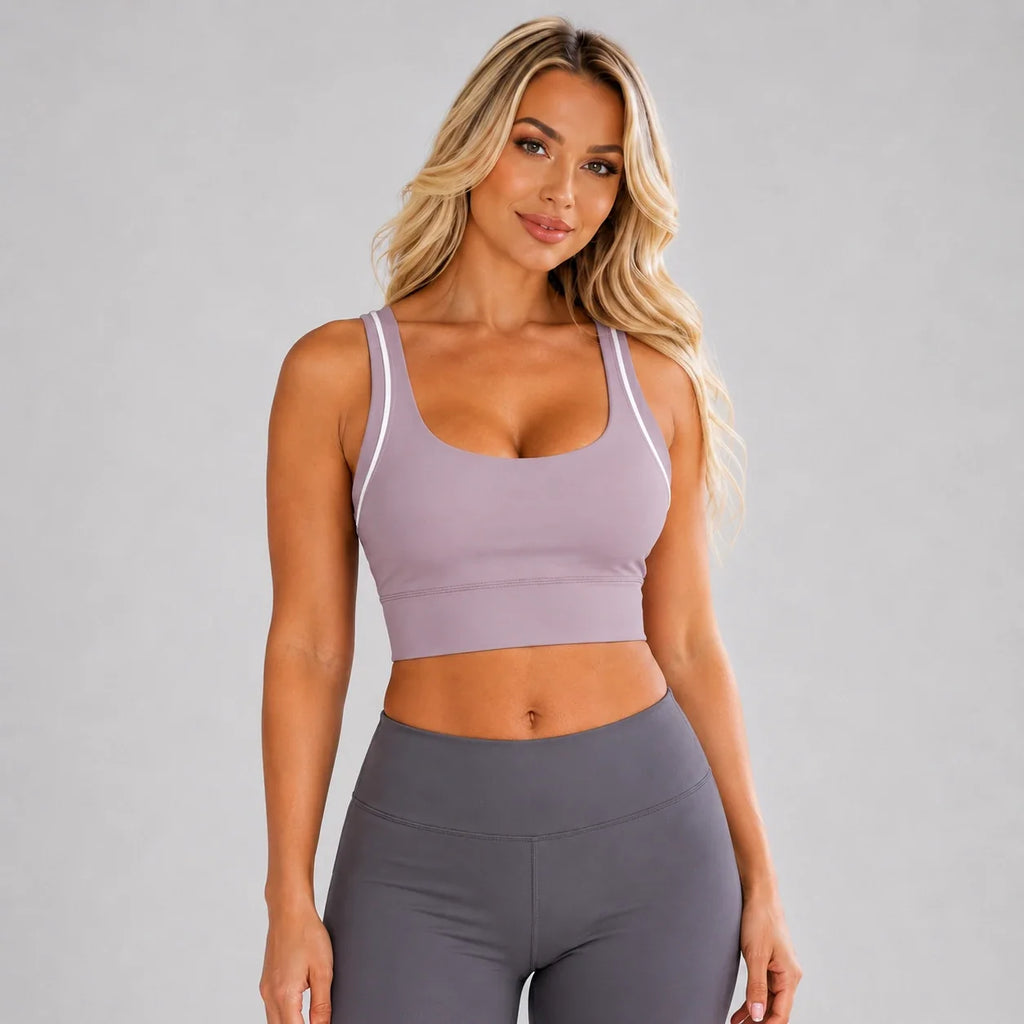Contrast Trim Sports Bra WHD0606329-JYJN002