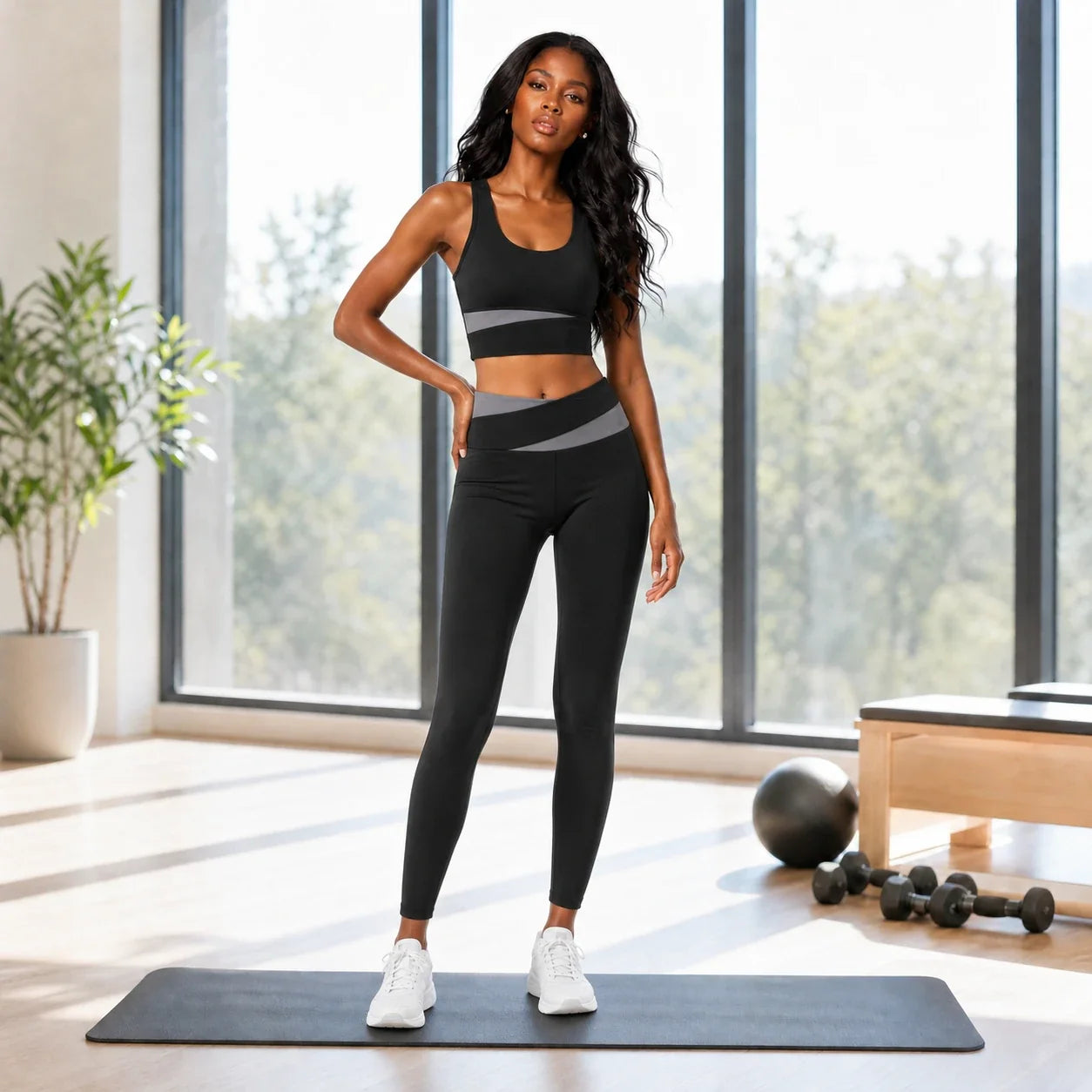 Contrast Panel Sports Bra WHD0606334-OMMN021