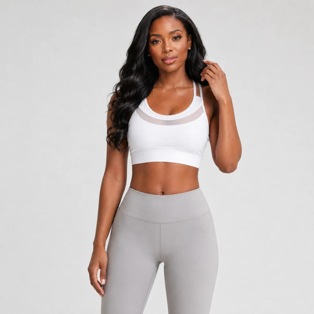 Mesh Panel Sports Bra WHD0606335-OMMN020