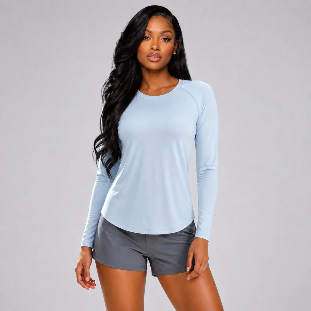 Mesh Back Long Sleeve Top WHD0606337-JYWC024