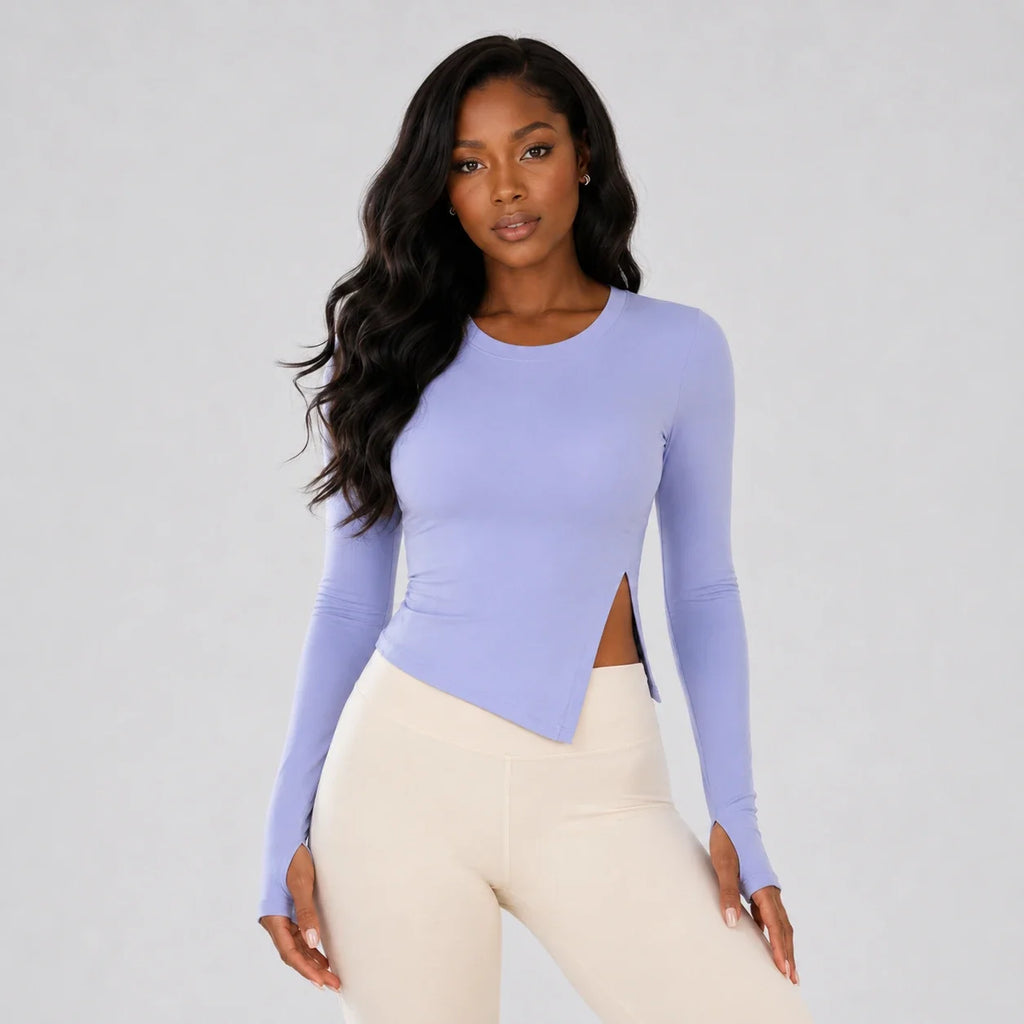 Asymmetric Side Slit Active Top WHD0606340-JYMC183
