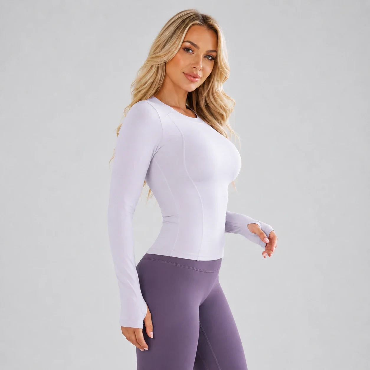 Fitted Thumbhole Active Top WHD0606341-JYMC176