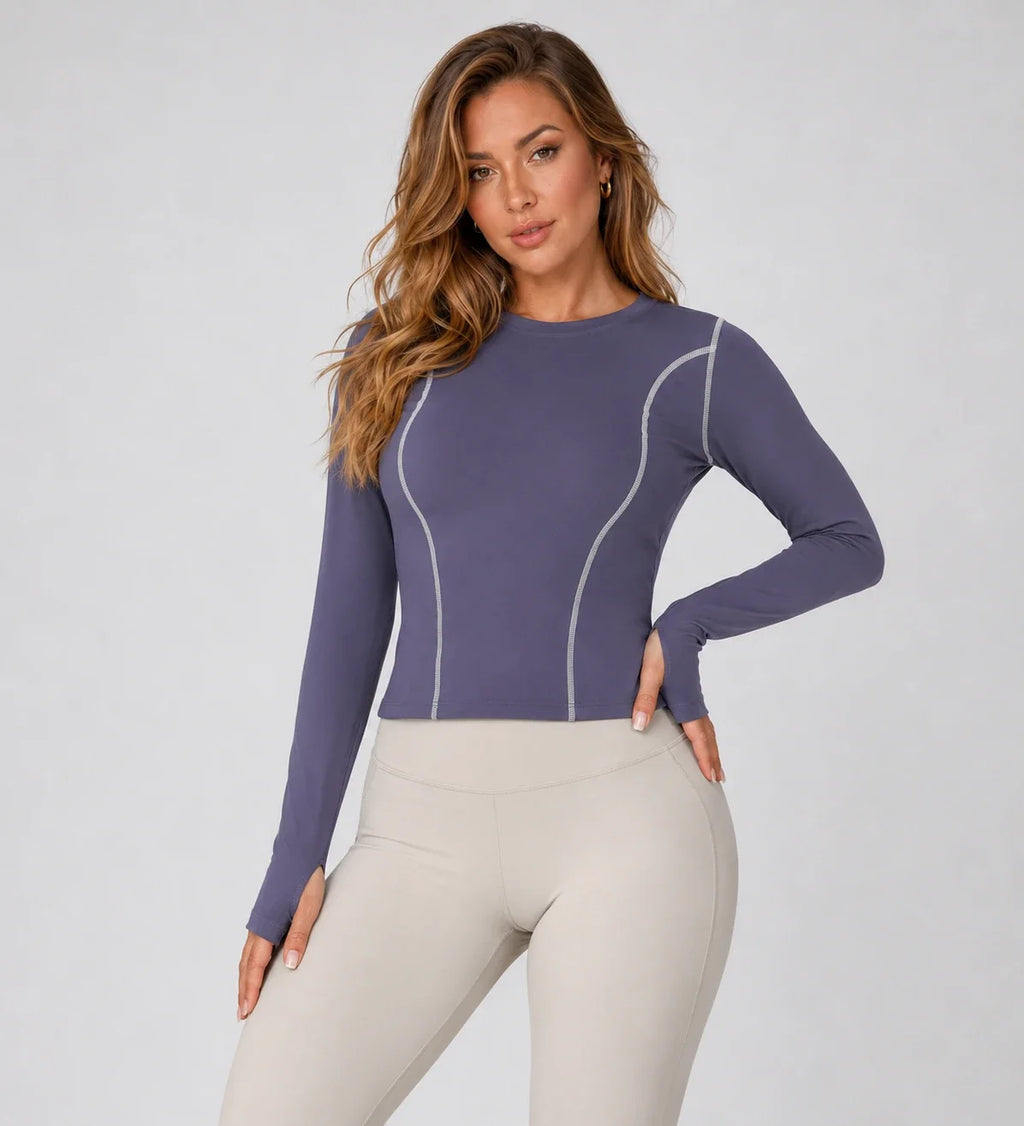 Contrast Seam Active Top WHD0606342-JYMC009