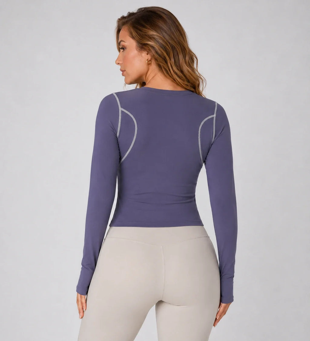 Contrast Seam Active Top WHD0606342-JYMC009