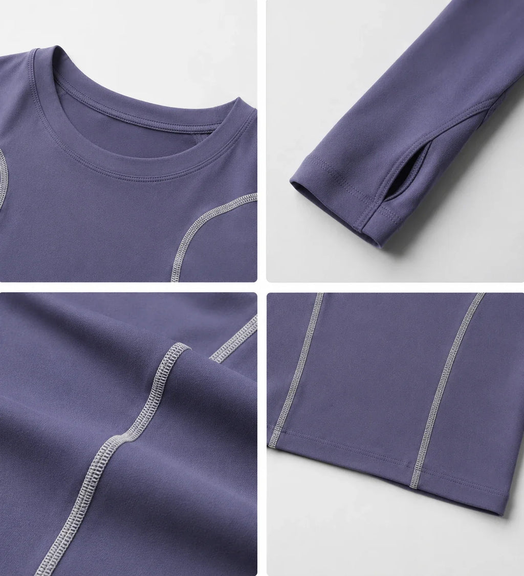 Contrast Seam Active Top WHD0606342-JYMC009