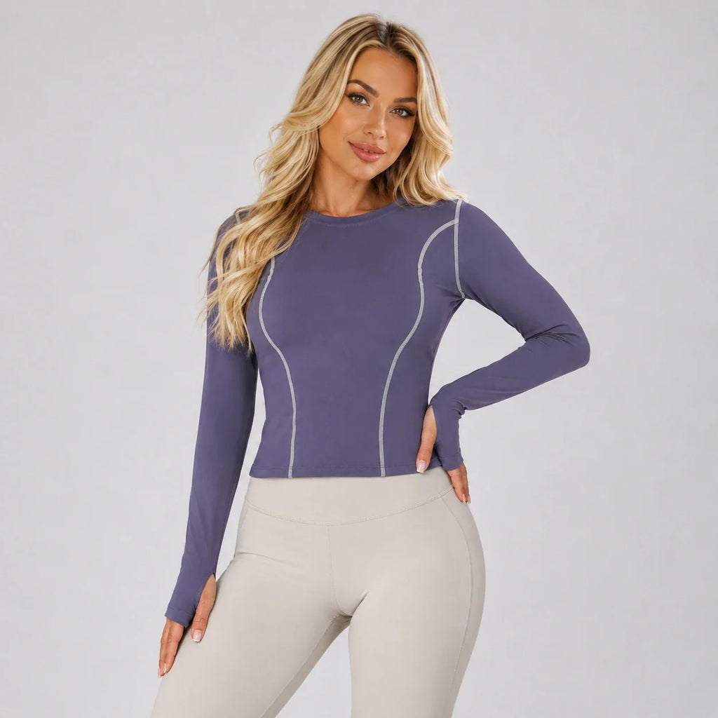 Contrast Seam Active Top WHD0606342-JYMC009