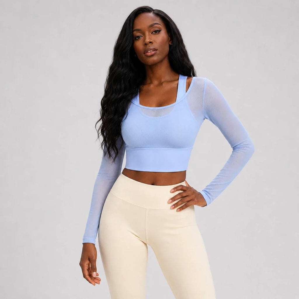 Sheer Mesh Active Top WHD0606344-JYMC104