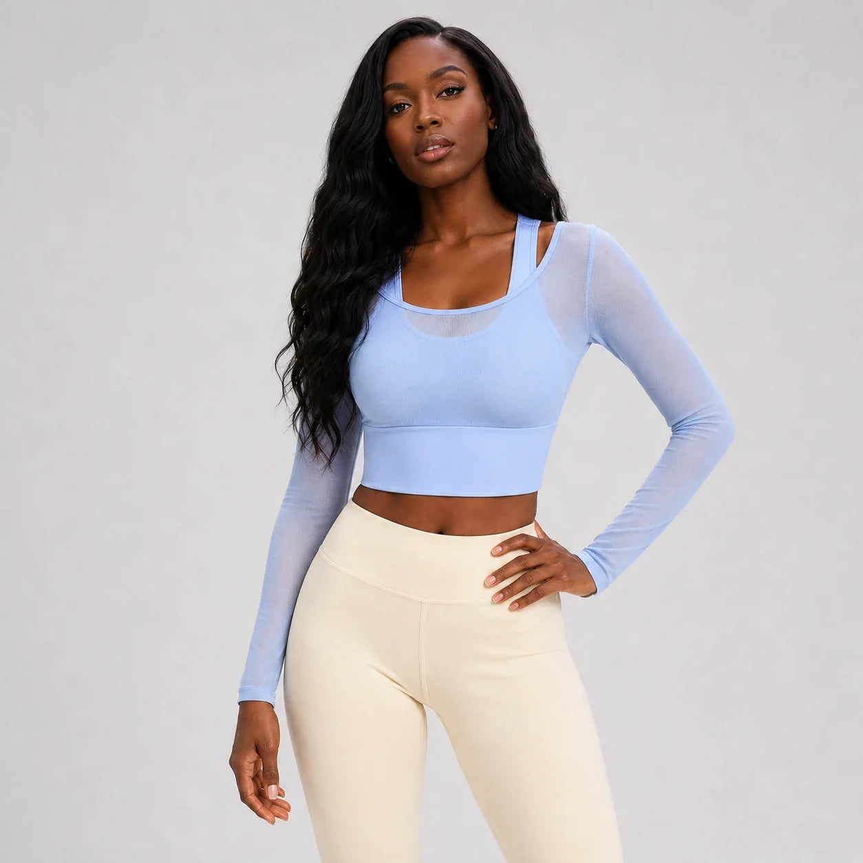 Sheer Mesh Active Top WHD0606344-JYMC104