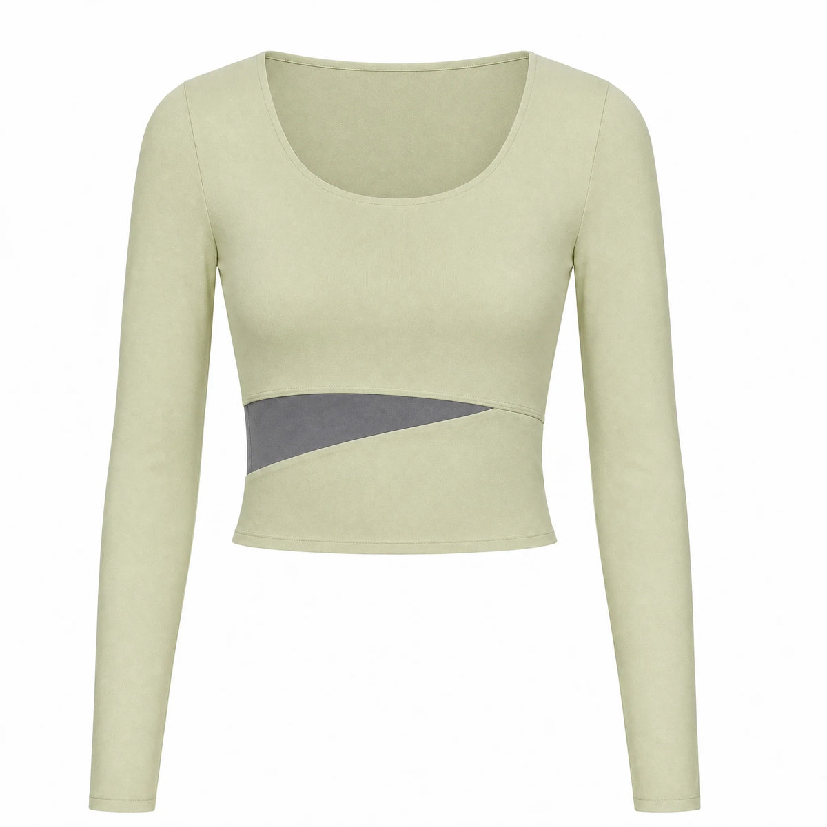 Asymmetric Cutout Long Sleeve Top WHD0606345-JYMC023