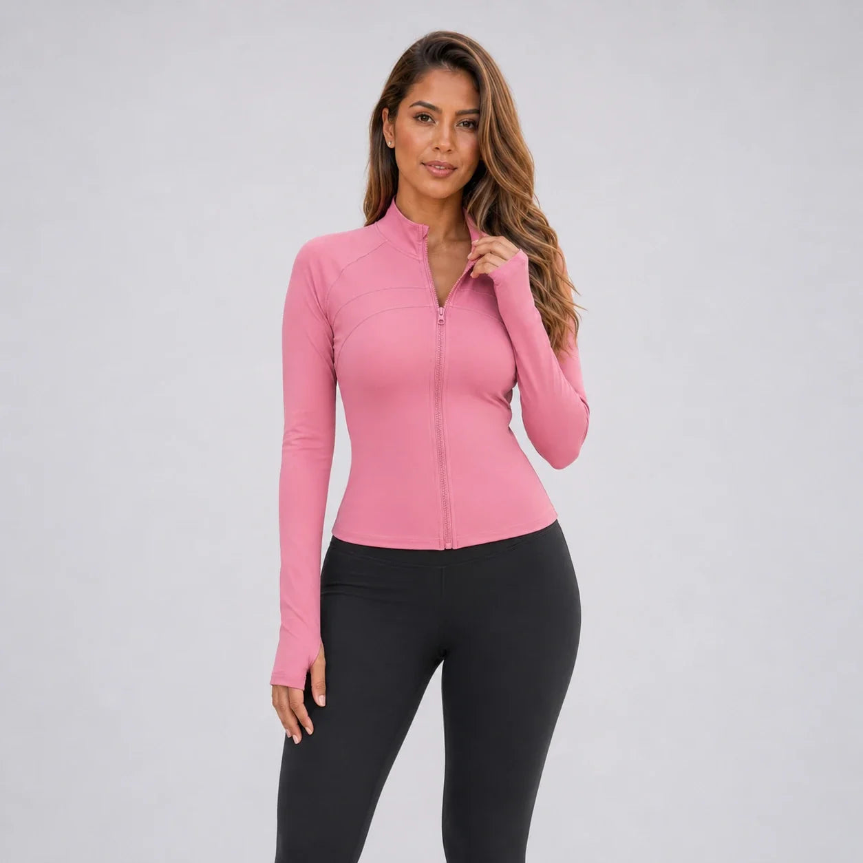 Pink Zip-Up Active Jacket WHD0606348-JYMW085