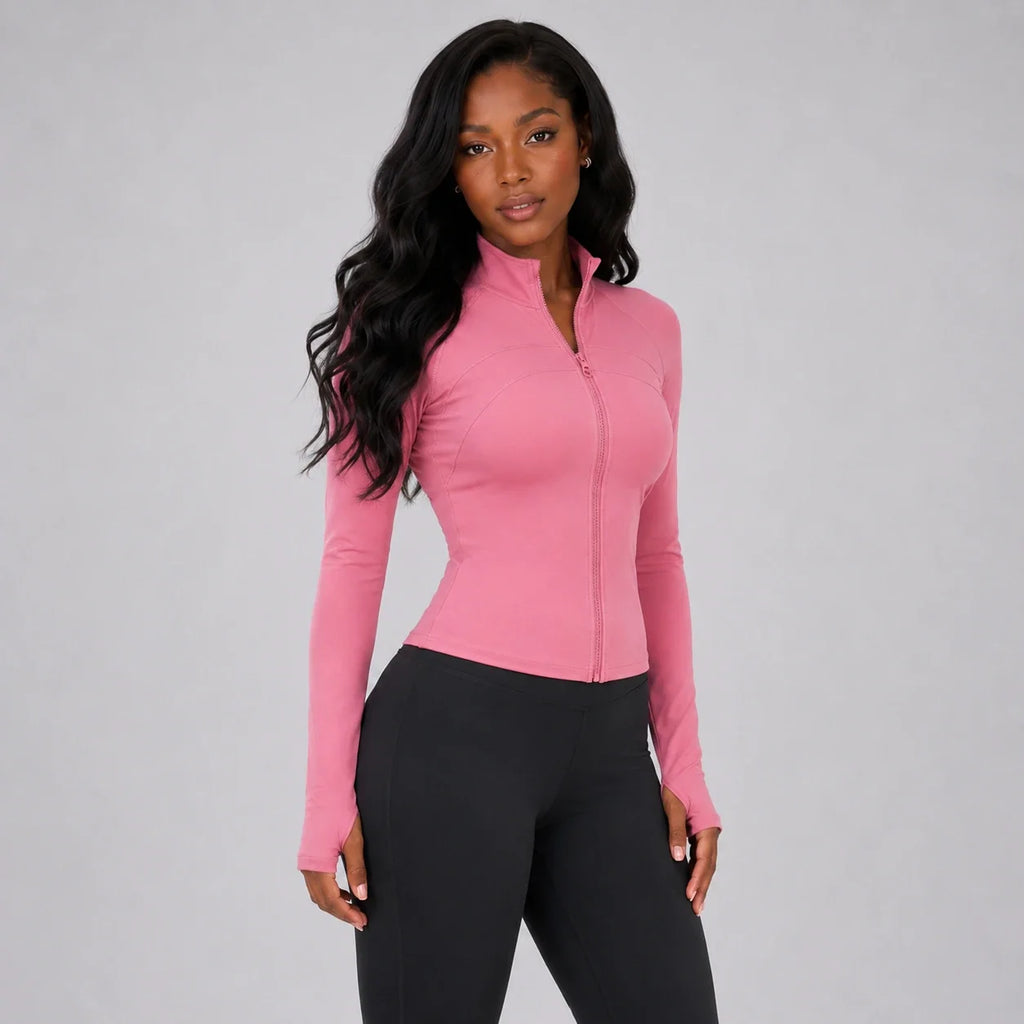 Pink Zip-Up Active Jacket WHD0606348-JYMW085