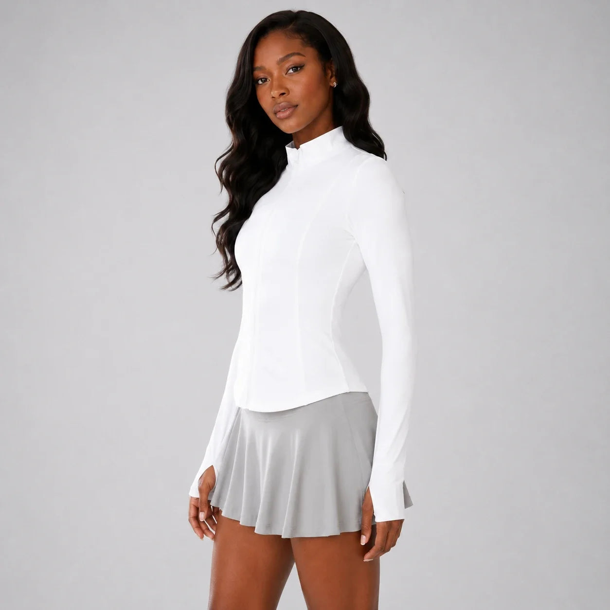 White Zip Active Jacket WHD0606352-JYFW028