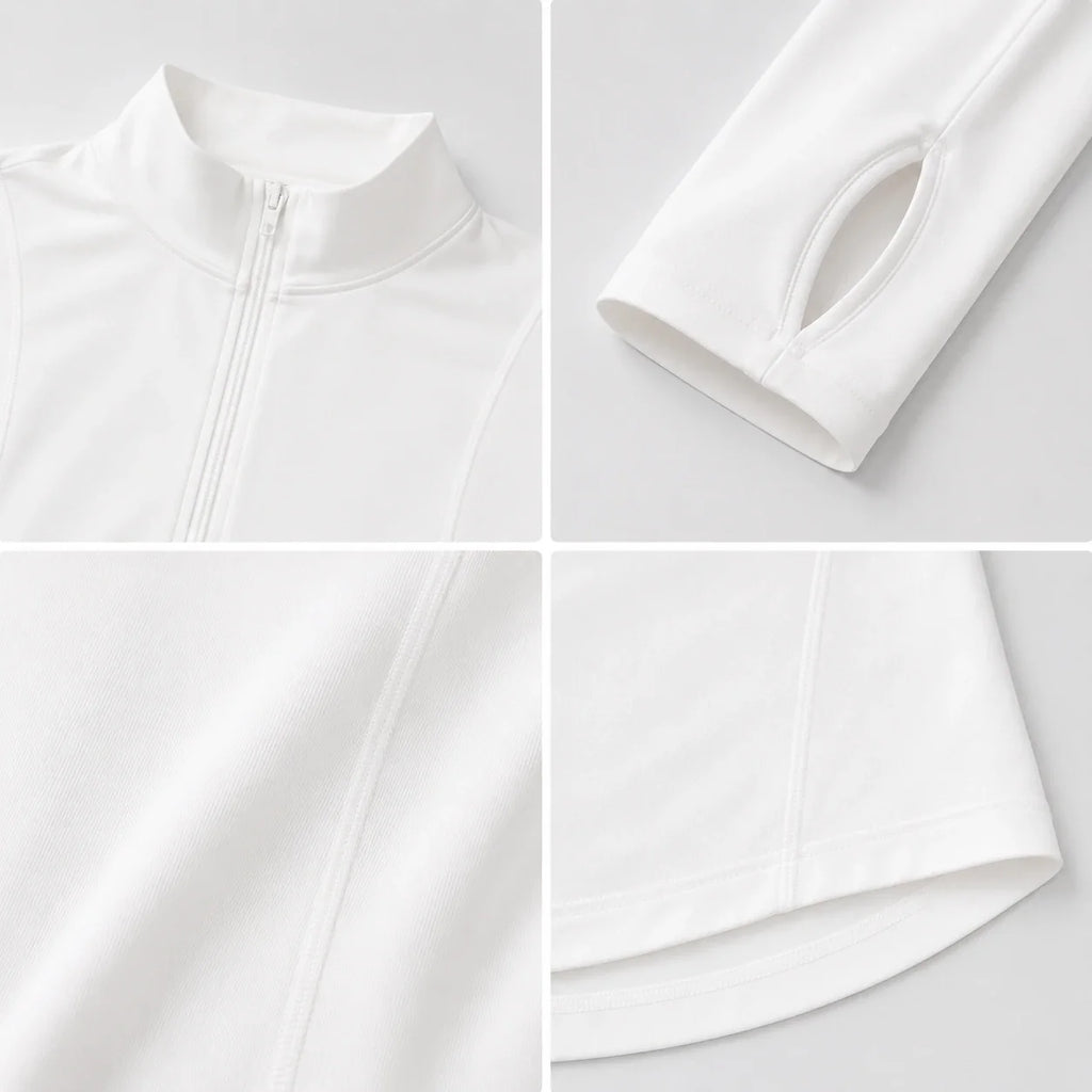 White Zip Active Jacket WHD0606352-JYFW028