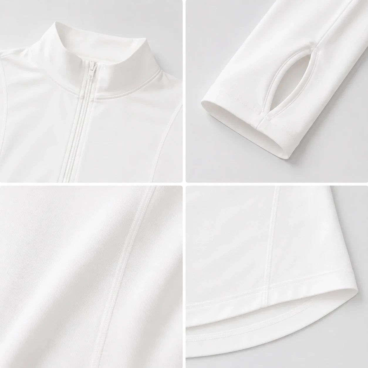 White Zip Active Jacket WHD0606352-JYFW028
