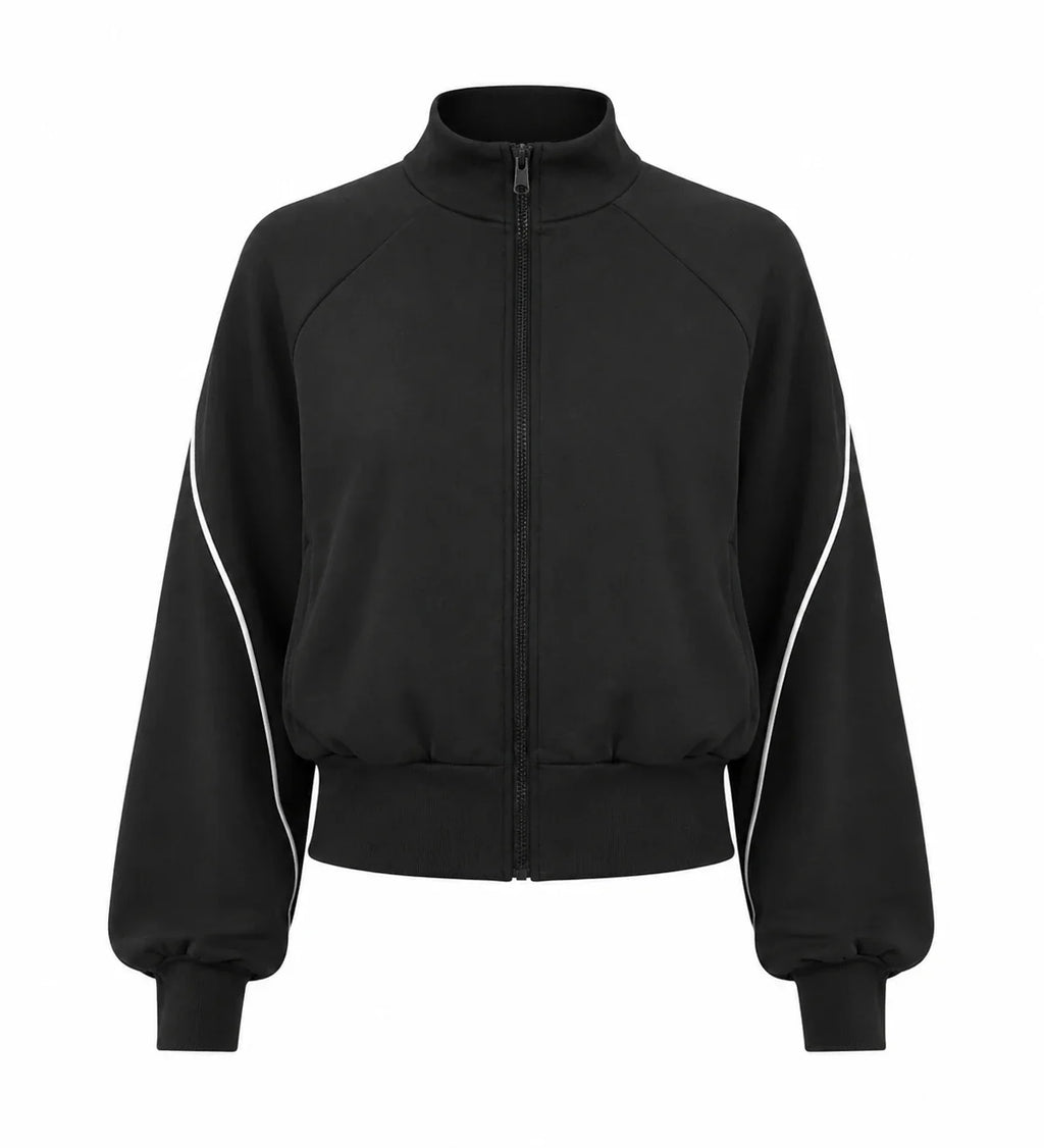 Contrast Piping Zip Jacket WHD0606356-JYMW194