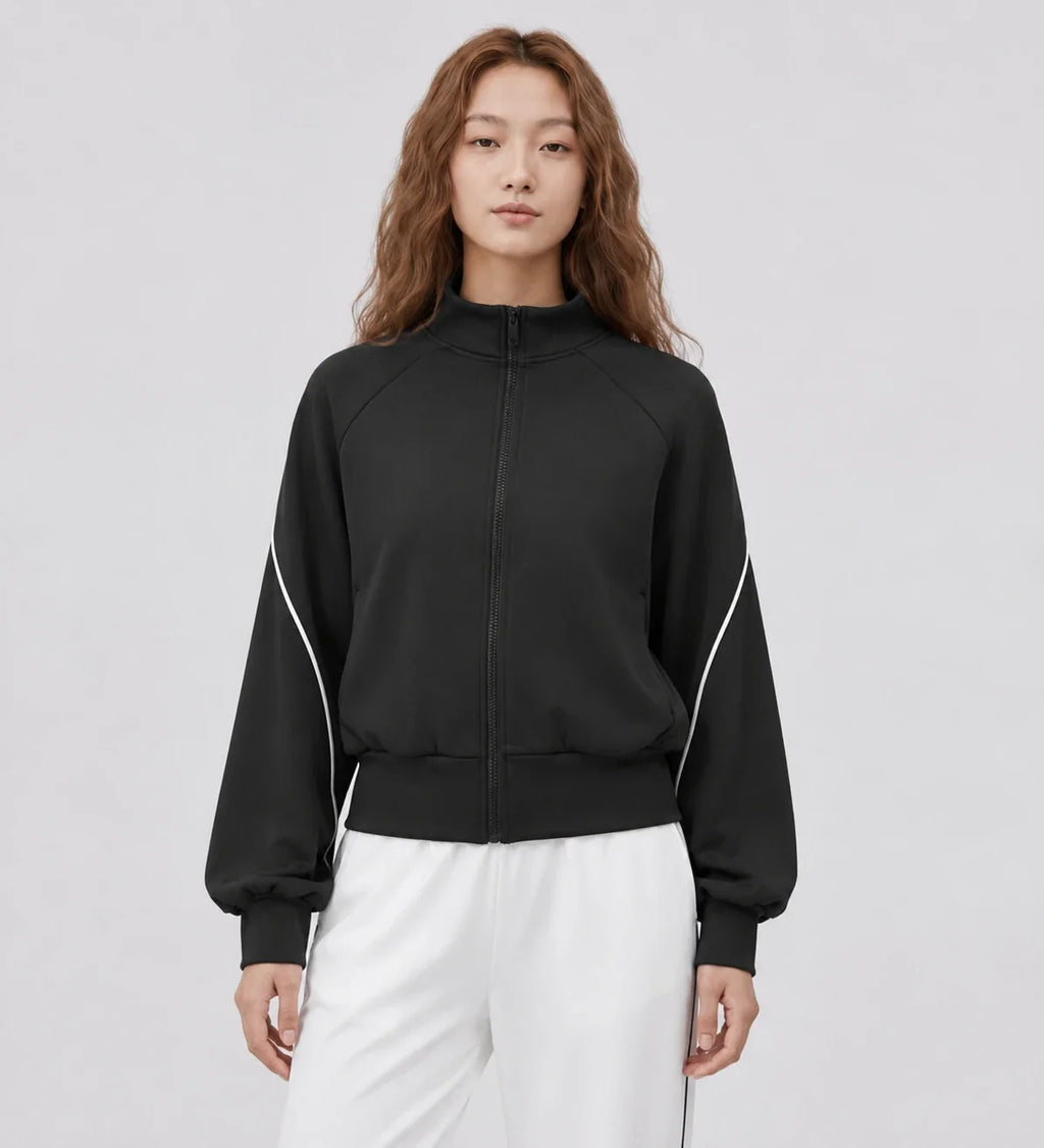 Contrast Piping Zip Jacket WHD0606356-JYMW194