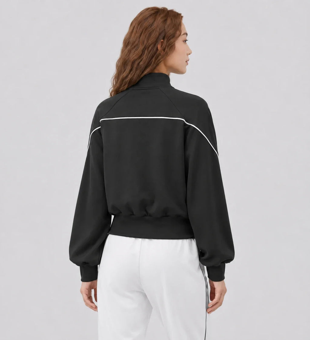 Contrast Piping Zip Jacket WHD0606356-JYMW194