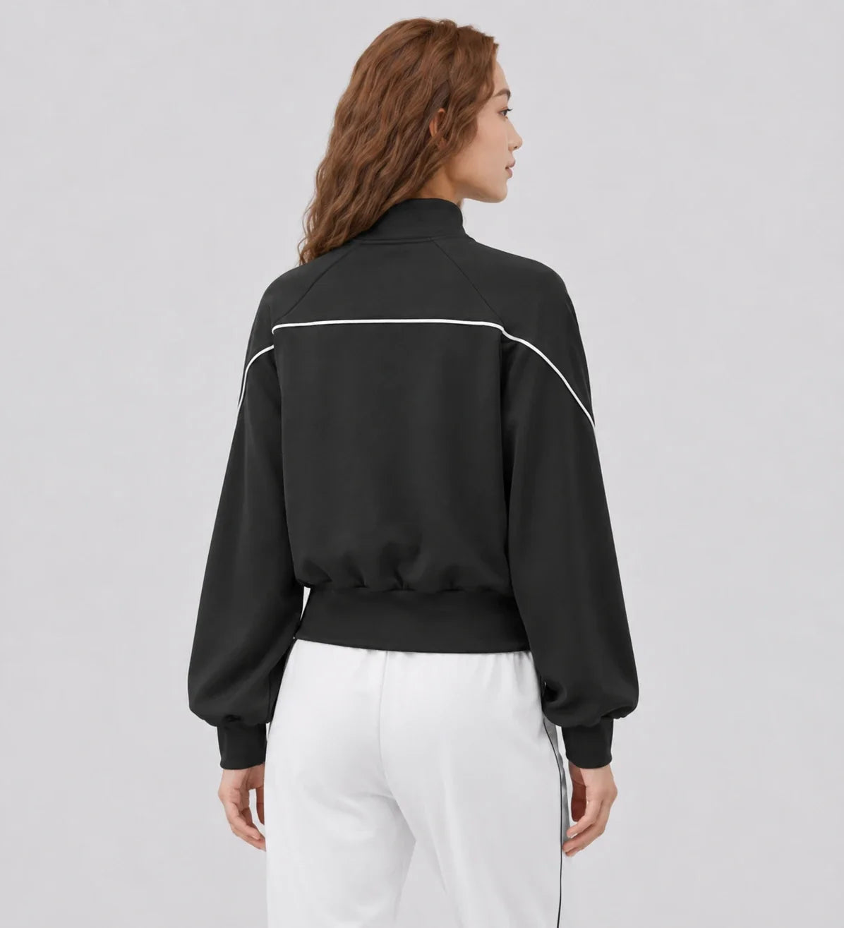Contrast Piping Zip Jacket WHD0606356-JYMW194
