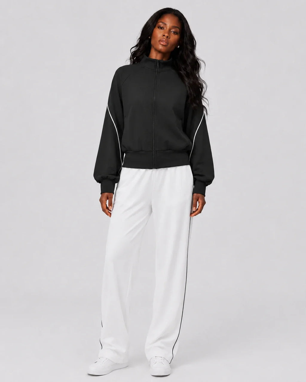 Contrast Piping Zip Jacket WHD0606356-JYMW194