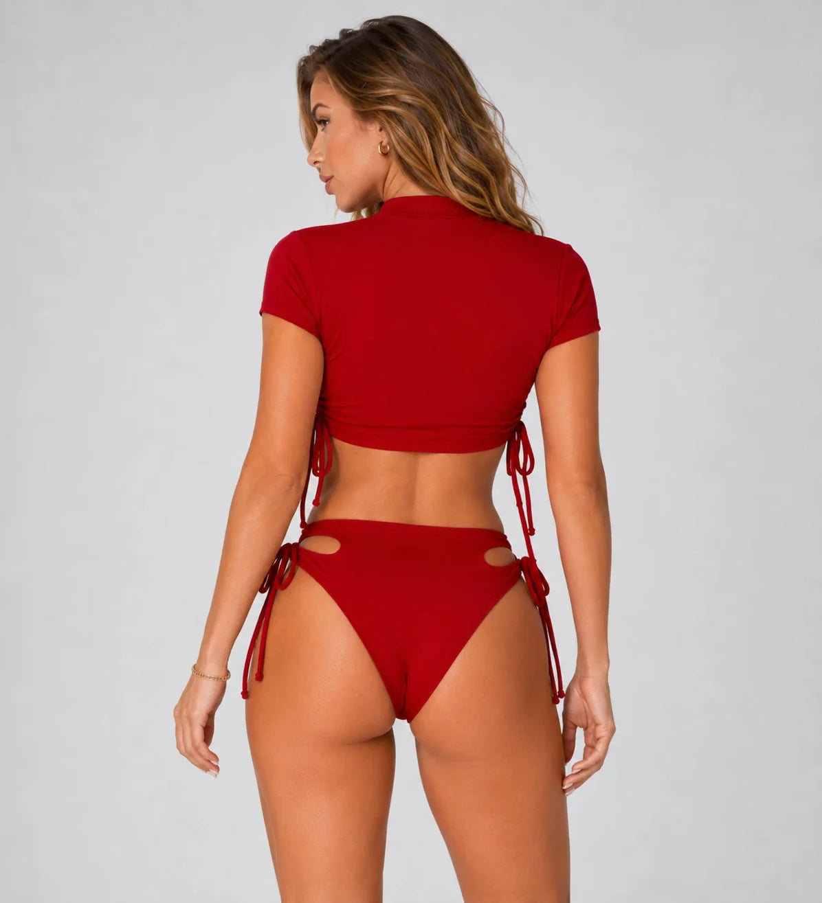 Ruched Tie Swim Set WHD0606357-KA-23117-02