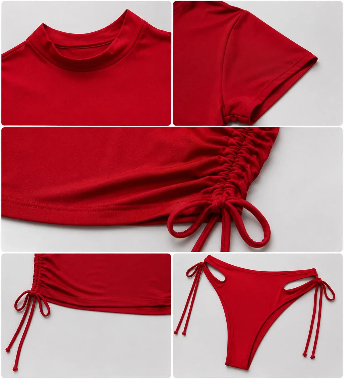 Ruched Tie Swim Set WHD0606357-KA-23117-02