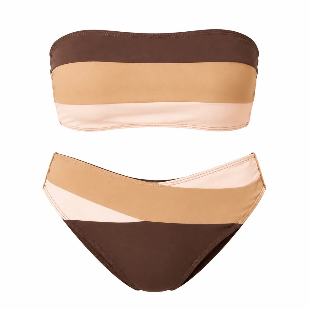 Colorblock Bandeau Bikini Set WHD0606361-KA-P269-09