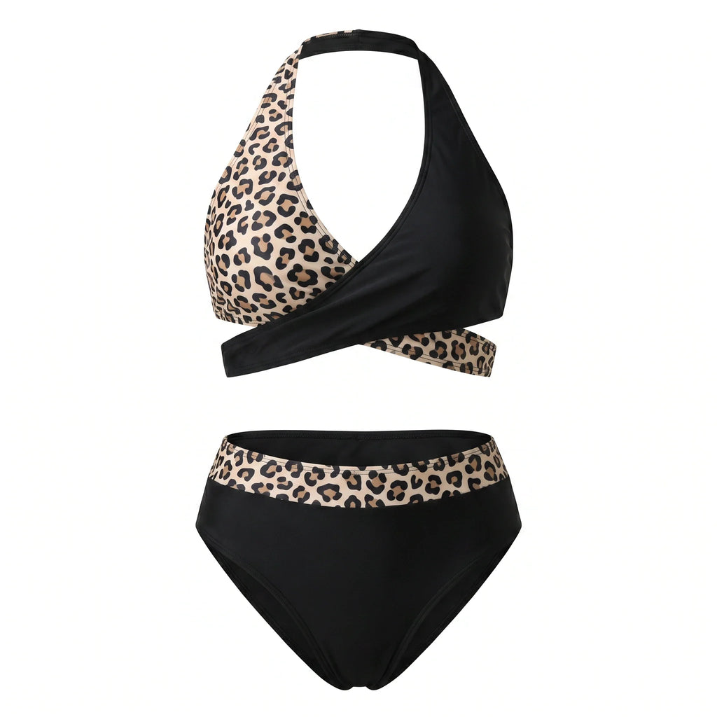 Leopard Crossover Bikini Set WHD0606362-KA-P263-09