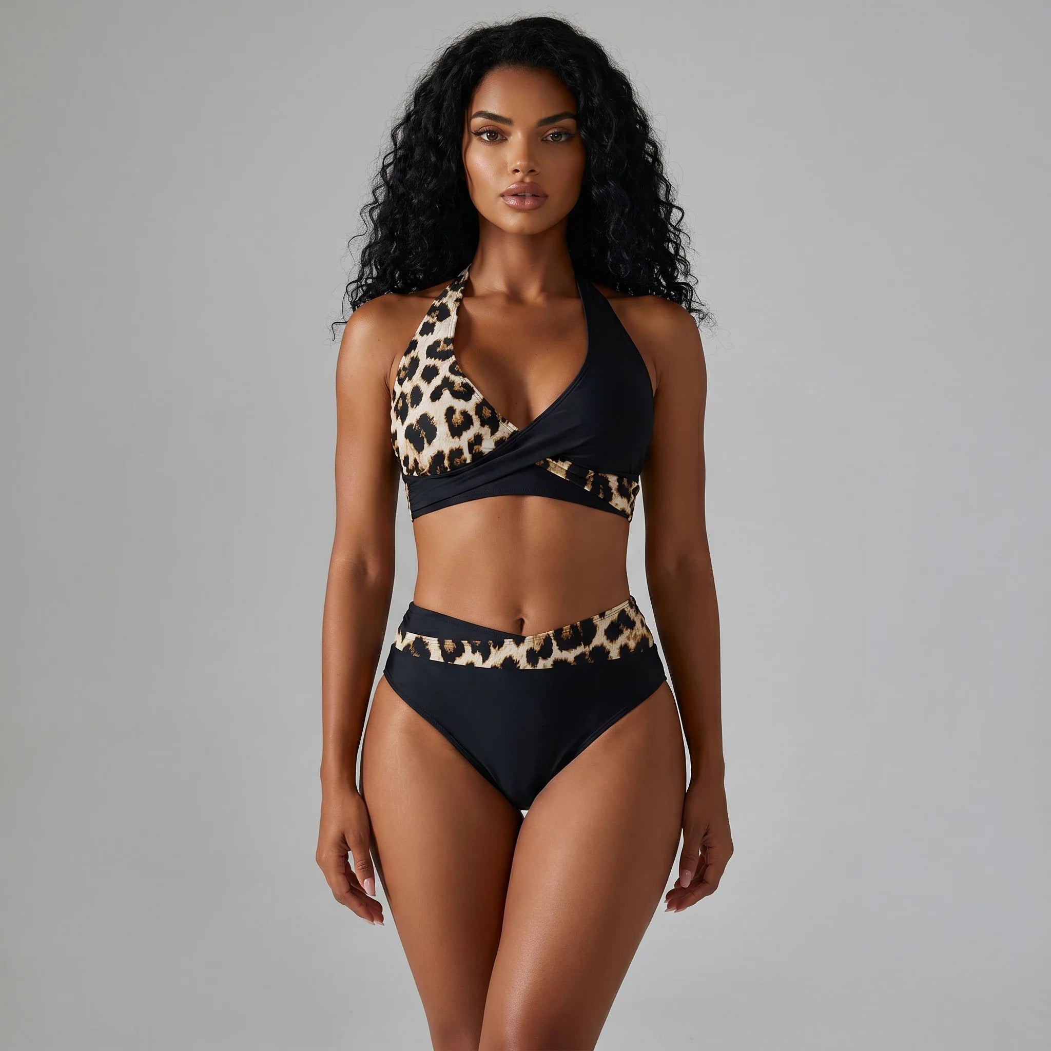 Leopard Crossover Bikini Set WHD0606362-KA-P263-09