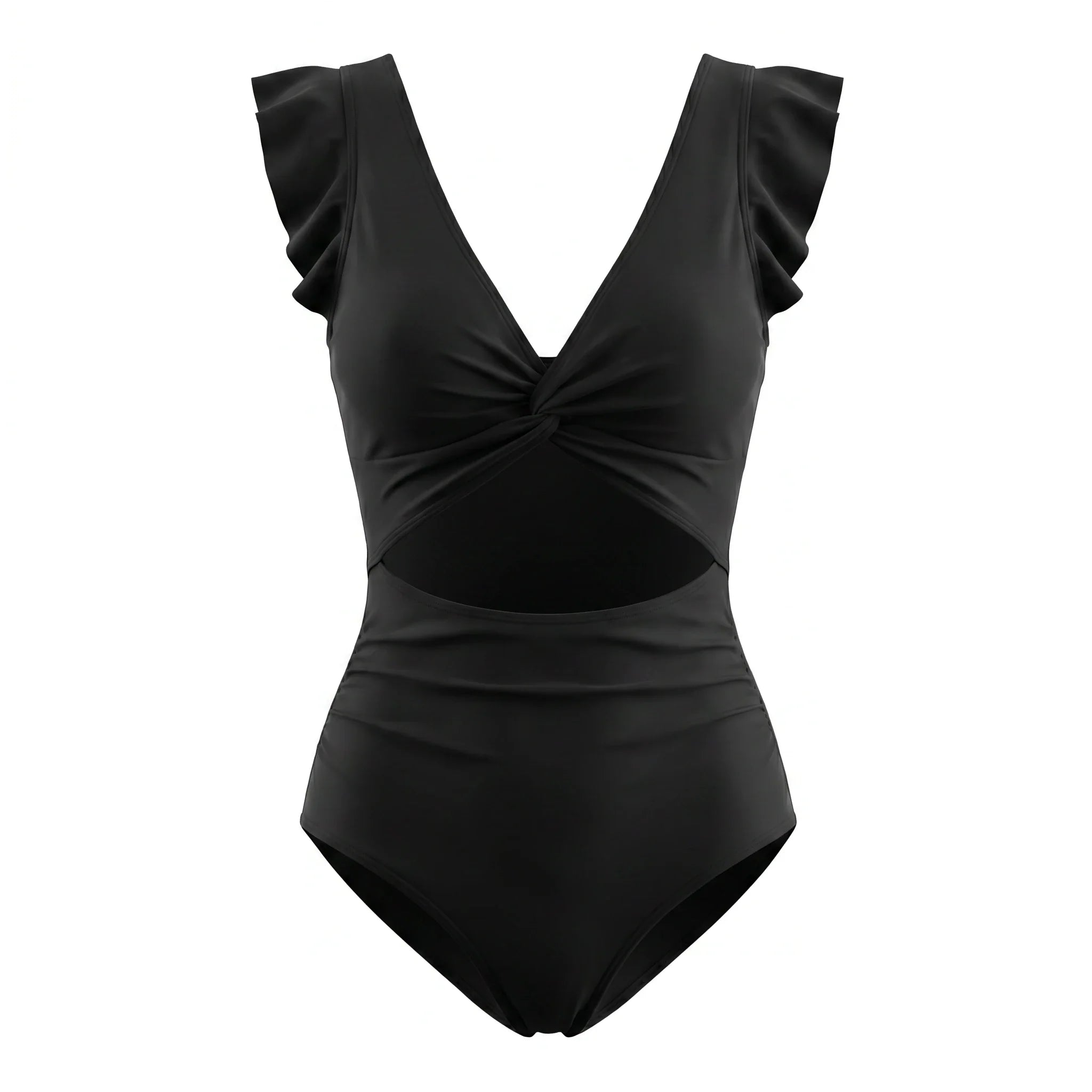 Flutter Sleeve Cutout Swimsuit WHD0606363-KA-22020-01