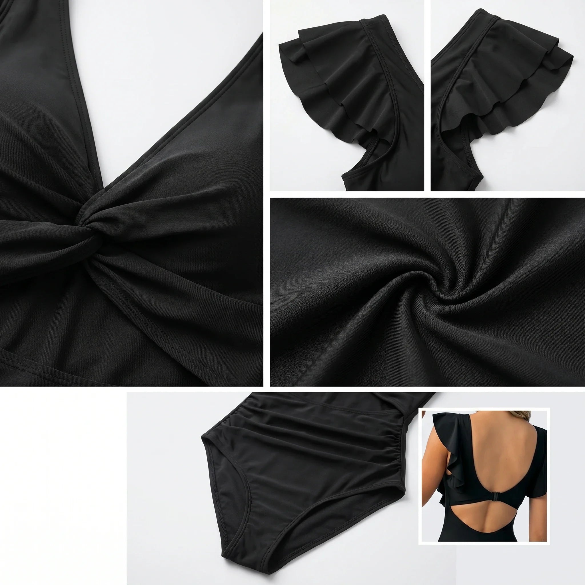 Flutter Sleeve Cutout Swimsuit WHD0606363-KA-22020-01