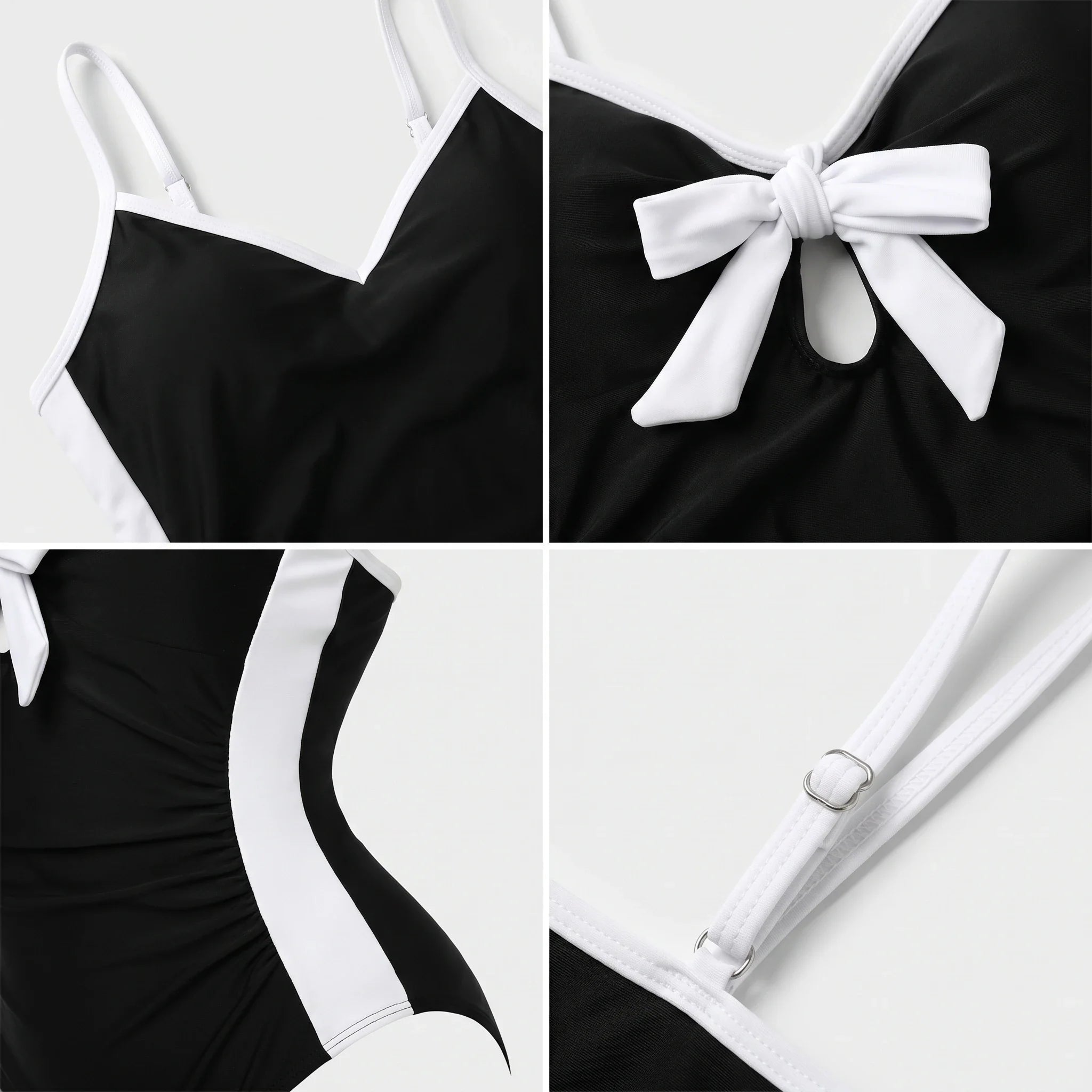 Colorblock Bow One-Piece Swimsuit WHD0606365-KA-P426-01