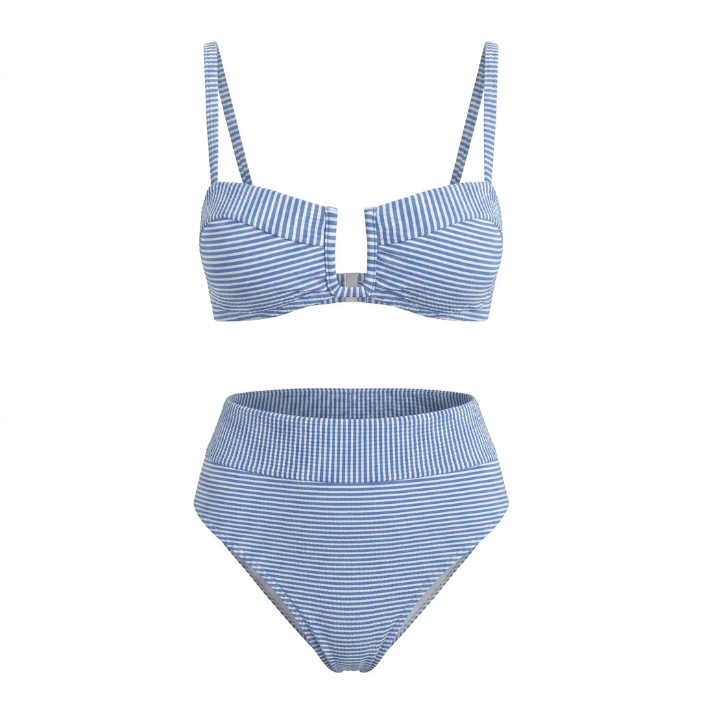 Striped High-Waist Bikini Set WHD0606367-KA-P296-10