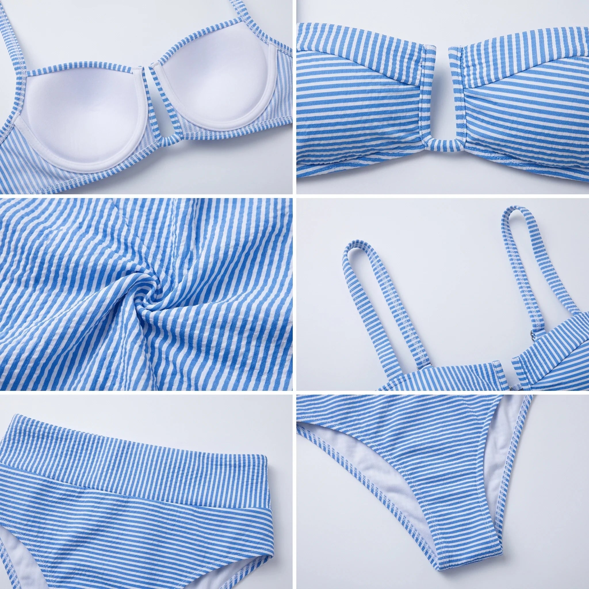 Striped High-Waist Bikini Set WHD0606367-KA-P296-10