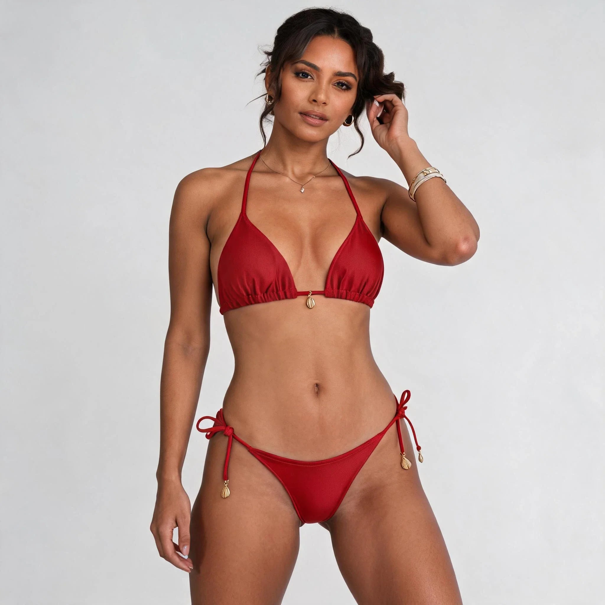 Red Tie-Side Bikini Set WHD0606368-KA-P291-02
