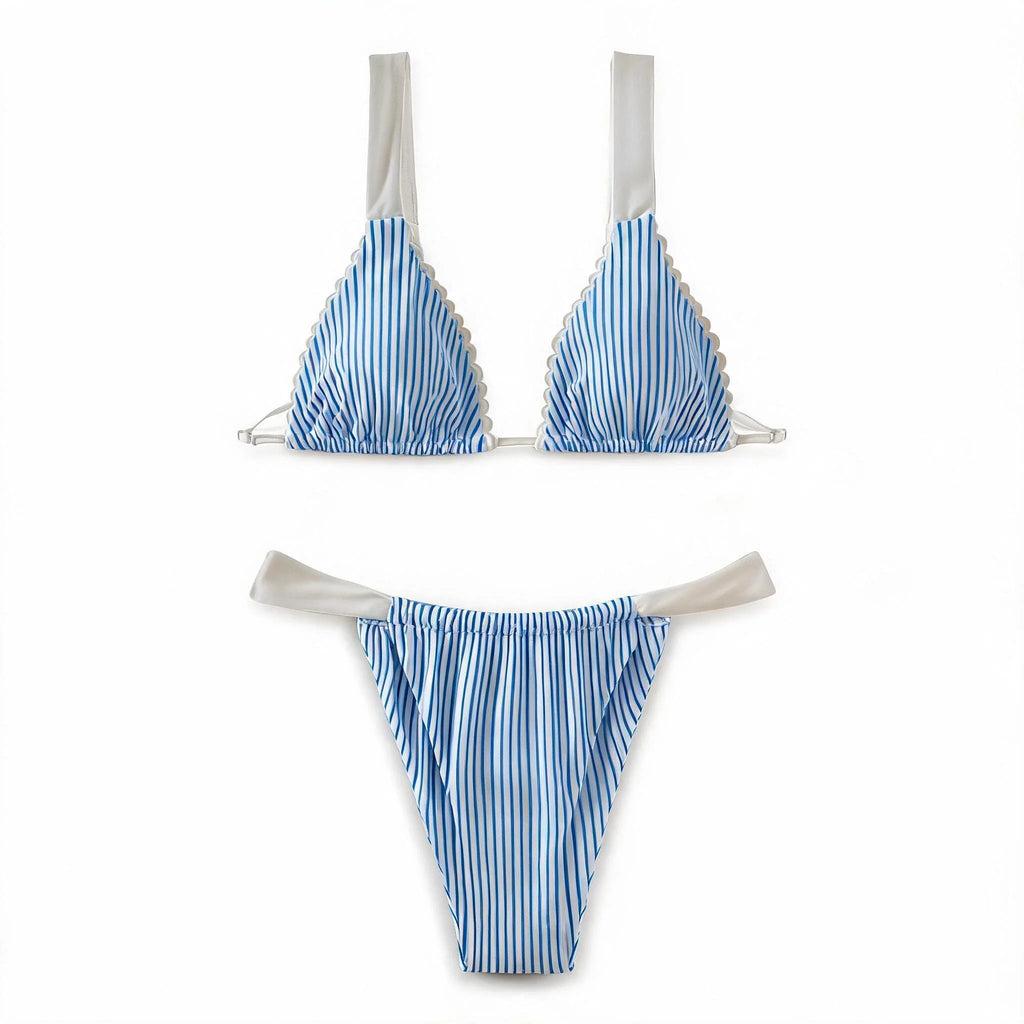 Striped Triangle Bikini Set WHD0606369-KA-P288-10