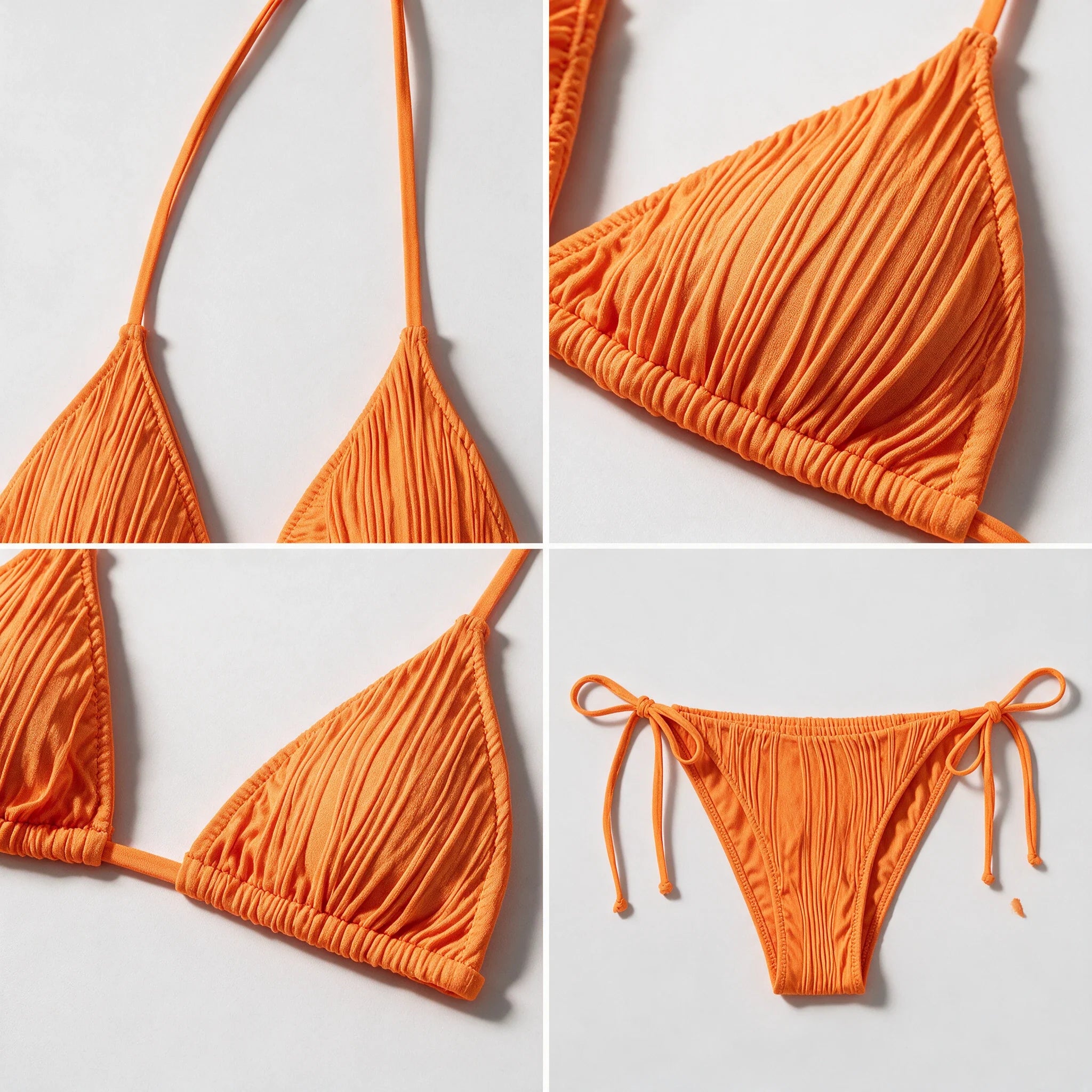 Ruched Triangle Bikini Set WHD0606371-KA-P159-11