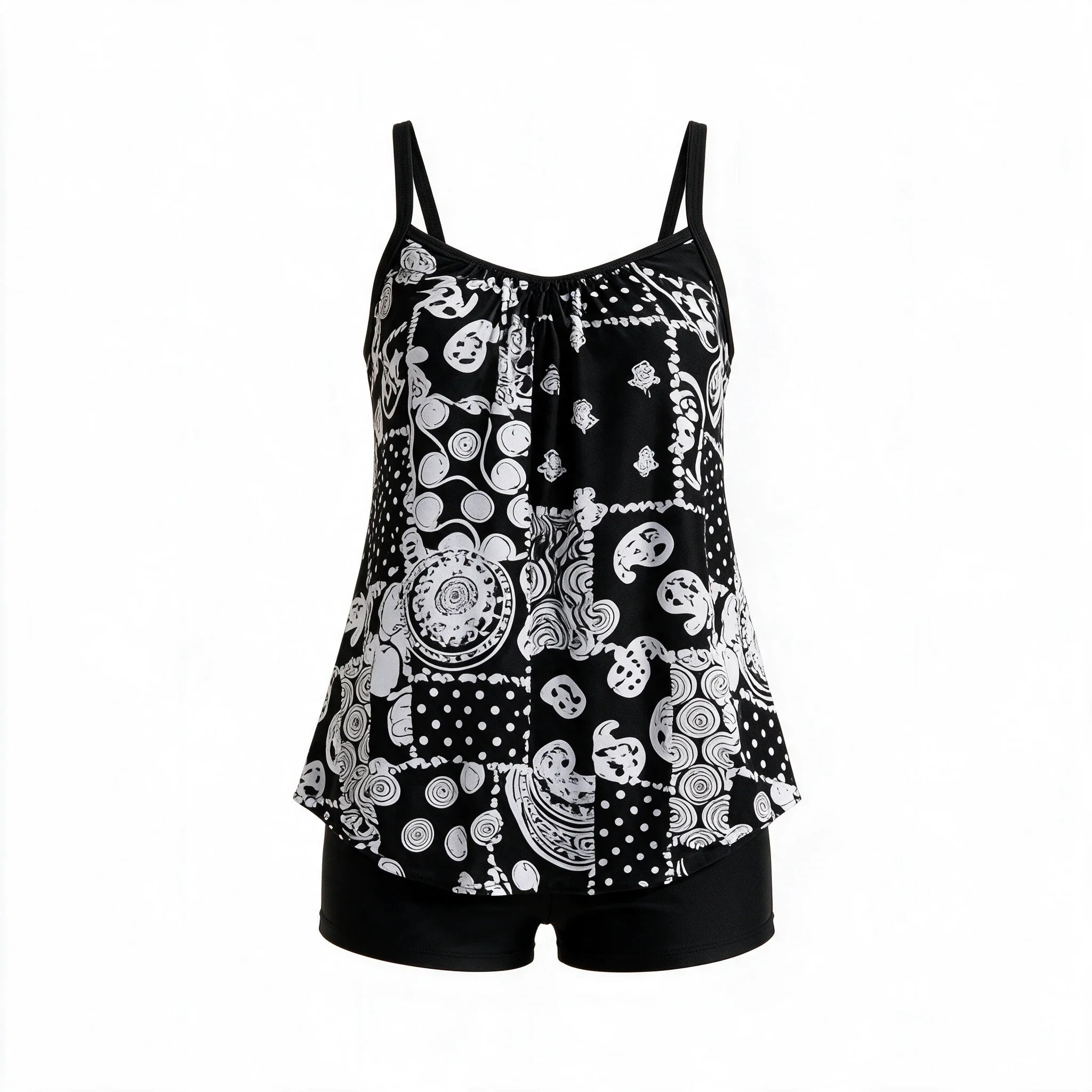 Printed Tankini Shorts Set WHD0606373-KA-202404-09