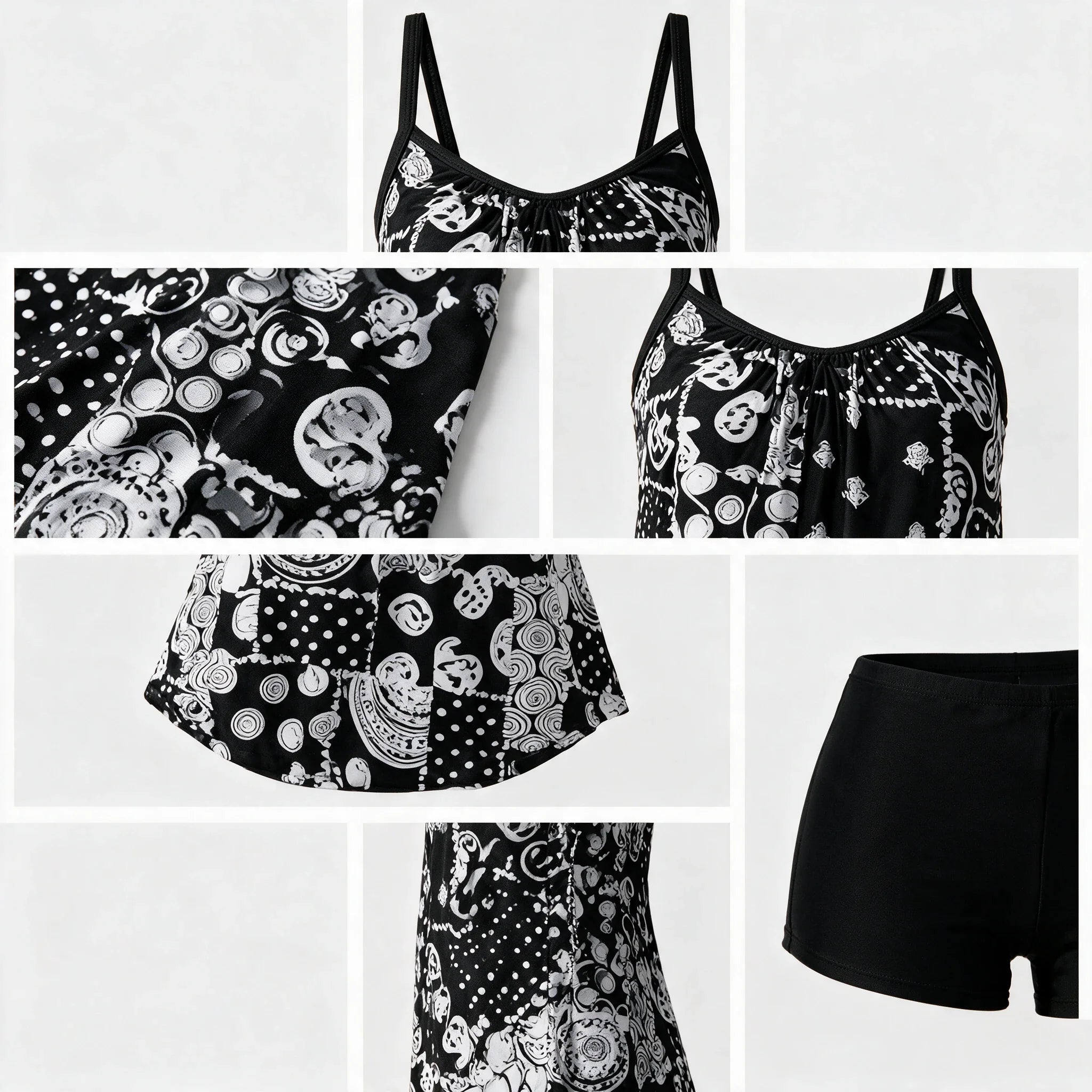 Printed Tankini Shorts Set WHD0606373-KA-202404-09