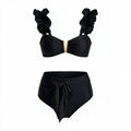 Black Ruffle Bikini Set WHD0606374-KA-P147-01