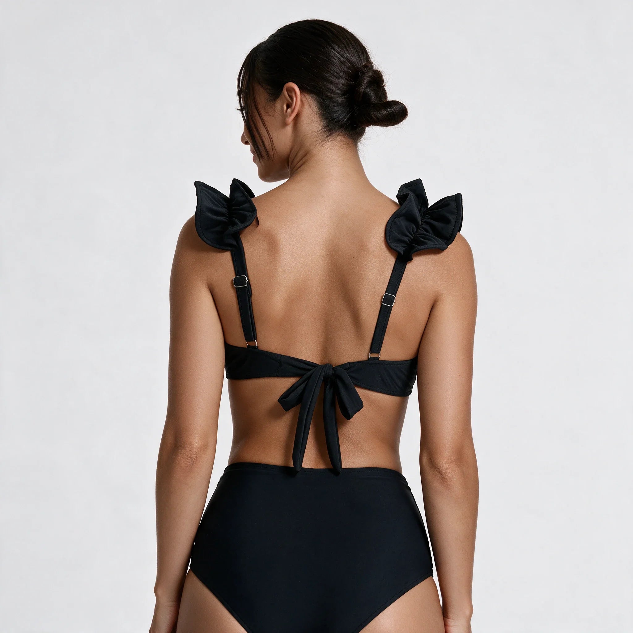 Black Ruffle Bikini Set WHD0606374-KA-P147-01